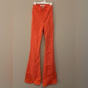 Bright peach bell bottoms